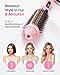 Haokoo Thermal Brush - Thermobürste 38mm für Salon-Styling in 8 Min, Ionische Lockenbürste Reduziert Frizz um 70%, 6 Temperaturstufen mit LED-Display für alle Haartypen geeignet, Doppelspannung, Rosa