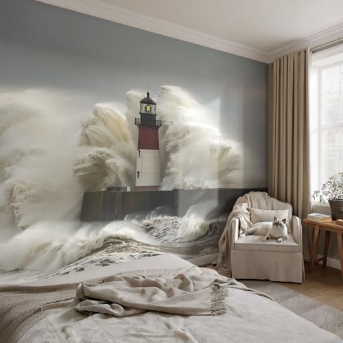 Décor mural adhésif vagues de la mer pour décoration intérieure moderne
