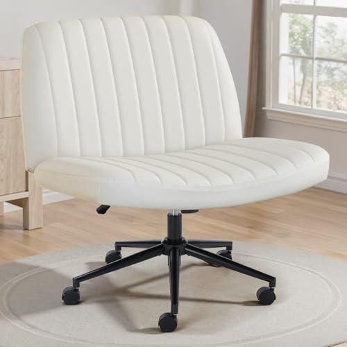 OLIXIS criss cross chair with wide seat in PU beige