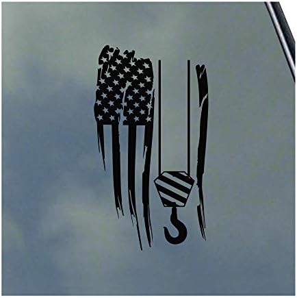Crane Flag Vinyl Sticker Decal Operator Heavy Construction