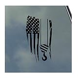 Crane Flag Vinyl Sticker Decal Operator Heavy Construction