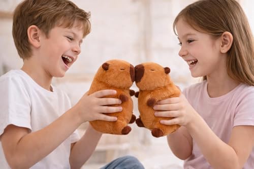 Image of Capybara Soft Toy Cute Plush Animal Stuffed Toy for Kids & Adults | Ultra-Soft Huggable Gift for Birthday, Valentine, Anniversary | Collectible Plush Doll 25cm