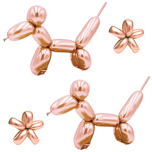 creative balloonsChrome Long Balloons Metallic 260q Modelling Rose-Gold Twisting Animal Making Clown Magic Birthday Decor 10 pcs