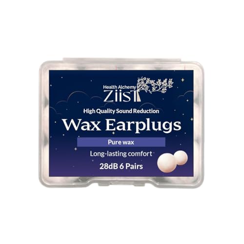 Ziist Ultra-Soft Wax Earplugs for Noise Reduction & Comfortable Sleep | High Sound Blocking for Travel, Work, Study & Snoring Relief | Reusable Premium Ear Protection