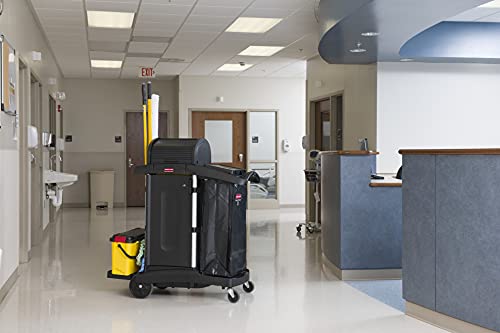 Rubbermaid Commercial Products Cleaning Cart Bag 24-Gallon Yellow Collecting Refuse or Laundry Items Janitorial and Housekeeping Carts Zippered Front by Rubbermaid - Image 2
