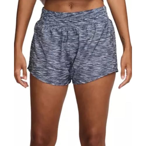 Nike Women’s One Dri-FIT Mid-Rise 3″ Brief-Lined Training Shorts, Black/White