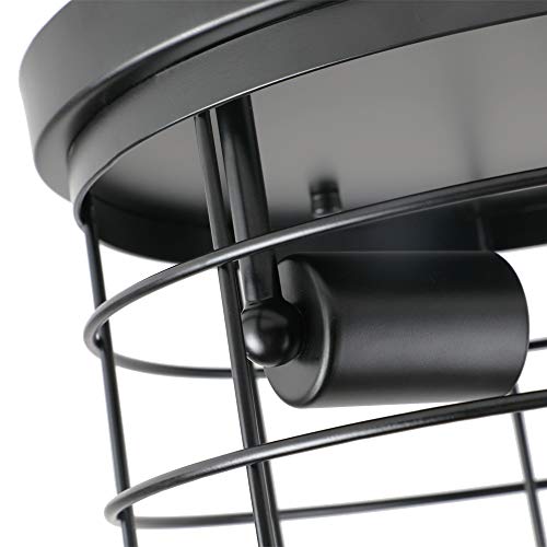 Koonting 2-Light Industrial Metal Cage Ceiling Light, E26 Rustic Semi Flush Mount Pendant Lighting Lamp Fixture Farmhouse Style For Kitchen Garage Foyer Porch Hallway Entryway Bedroom Living Room #TOP5