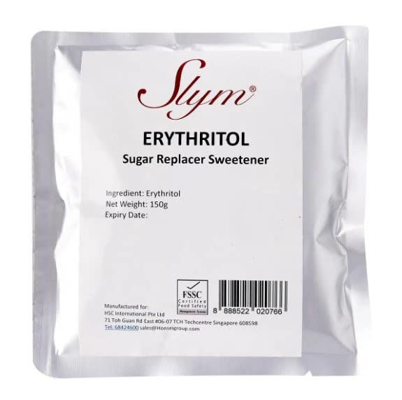 Slym Erythritol Sugar Replacer Sweetener 150g Effective