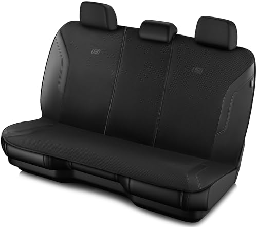 Skechers Memory Foam Car Seat Covers, Leather Seat Covers with Thick Memory Foam, Black Air Cool Rear Seat Covers, Automotive Comfort and Protection for Most Cars, Van,Trucks, SUVs(Rear,Black) by Skechers - Used condition - US$39.10