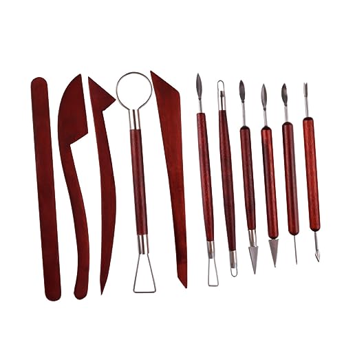 Homoyoyo 1 Set Ceramic Carving Knife Polymer Clay Cutters Clay Carving Kit Clay Tools Modeling Clay Pottery Tools Clay Sculpting Air Dry Clay Scraper Clay Carvers Modelling Tool Wooden