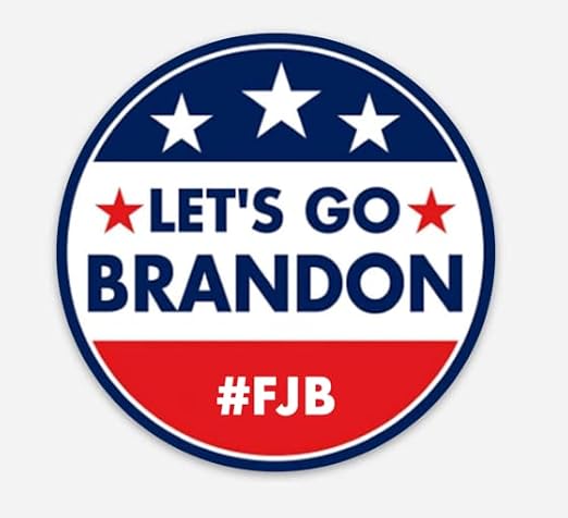 LGB Let's Go Brandon 4" Window Cling image 2