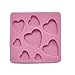 Produktbild DeColorDulce Herz-Backform, Silikon, Pink, 7 x 7 x 2 cm
