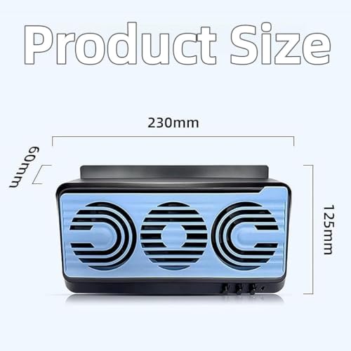 Solar Powered Car Window Fan - Window Fans with Exhaust and Intake, Exhaust Fan Ventilation, Portable Quiet Auto Air Circulator for Vehicle Cabin Cooling & Odor Elimination by Generic - Image 2