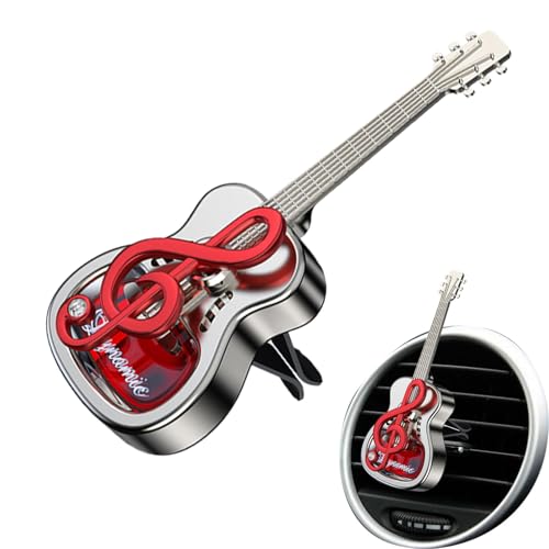 Ambientador de guitarra para coche, difusor de clip de ventilación de vehículo, ambientador de aire de aromaterapia para coche, clip de decoración de acondicionador de oxígeno para hombres y mujeres