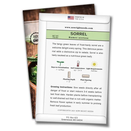 Sow Right Seeds Non-GMO Heirloom Sorrel #TOP22