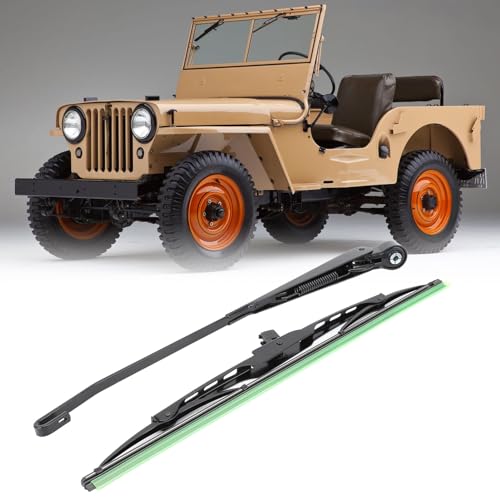 Lvifloae 0390506510 Conjunto De Brazo Y Escobilla De Limpiaparabrisas, Brazo De Limpiaparabrisas De 105 Con Cuchilla De Eje Largo, Brazo De Limpiaparabrisas Para Willys Tractor,