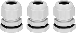 Tool parts PG13.5 Cable Gland Waterproof Plastic Locknut White for 6mm-11mm Dia Cable 3 Pcs