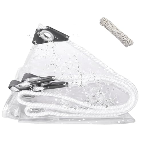 Lona transparente resistente a rayos UV y desgarros con cuerda tensora 2