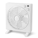 COSHANO Ventilador de Mesa 3 velocidades Motor silencioso 45W, Gran caudal de aire emma para Hogar y Oficina