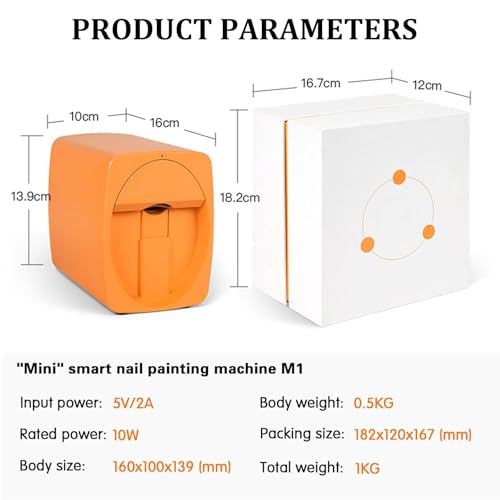 TREEYX 3D Nail Printer Machine Support WiFi/DIY, Mobile Nail Art Printer, Portable Nail Painting Machine 30s Done, Over 1000 Pictures,for Beauty & Personal Care (Gold) - Image 8