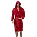 ZJMIYJ Albornoz De Hombre,Hombres Invierno Peluche Alargado Chal Rojo Abrigo Hogar Ropa De Manga Larga Robe Abrigo Hombres Bata Cómoda Y Cálida Ropa De Dormir,3XL