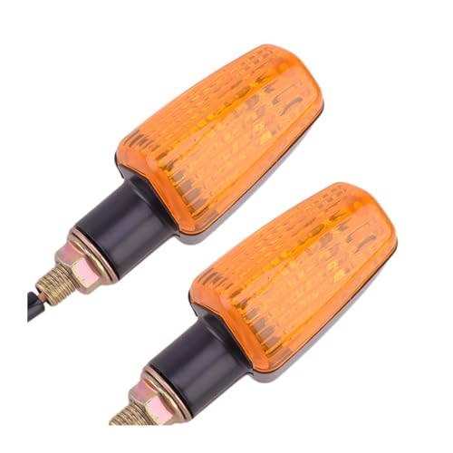 Intermitentes de moto de 10mm universales con lente ámbar de 12V pack de 2 unidades