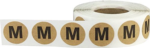 InStockLabels Brown Kraft Clothing Size Stickers #TOP23