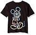 Disney Boy's Mickey Mouse Short Sleeve T-shirt, Mickey black, 5/6