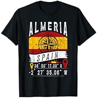 Almería Bandera España Coordenadas GPS De Almería Camiseta