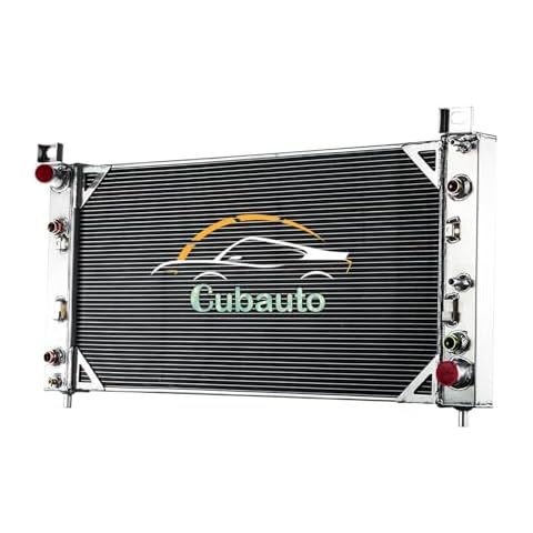 Cubauto 3 Row Core Radiator Compatible with 2001-2002 01 02 Chevy Silverado 2500HD 3500 GMC Sierra 2500 3500 GMC C6500 C7500 Topkick Radiator,8.1L Full Aluminum Radiators Cover