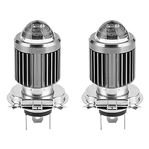 Motorfietskoplamp, H4-LEIDENE Motorfietskoplamp 3500lm 30W Hoge Helderheid Motor Spotlights Koplamp(Geel licht)