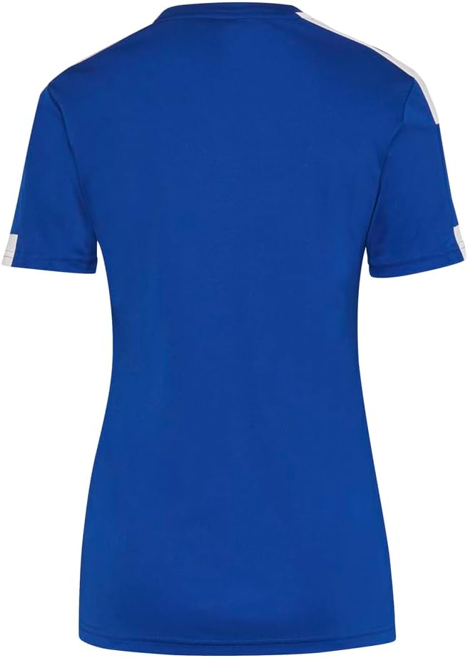 adidas Womens Squadra 21 Crew Neck Short Sleeve Jersey Soccer Cleats - Blue - Size M