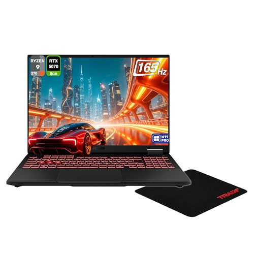 TUF A16 Copilot+ Gaming Laptop, AMD Ryzen AI 9 270, 64 GB DDR5 RAM, (1 TB + 4 TB) PCle SSD, 16" FHD+ (1920x1200) 165Hz, Nvidia G-Force RTX 5070, tastiera RGB a 1 zona, W11 Pro + Tappetino per