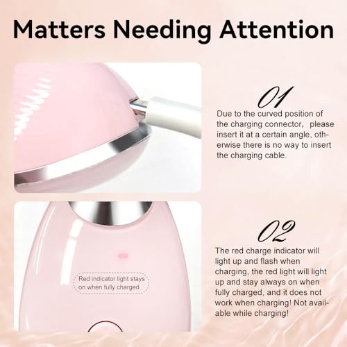 Neck Face Massager, 3 Mode Facial Massager, Face Sculpting Tool for Double Chin with Thermal and Vibration (Sakura Pink)