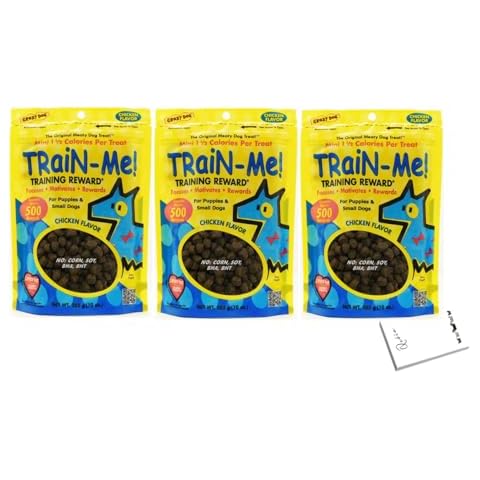Crazy Dog Treat Me Chicken Training Rewards Dog Treats of 3-10 oz Bags Cover