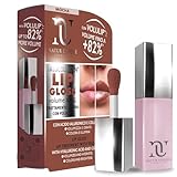 Natur Unique - IALU LIP GLOSS VOLUME XXXL Mocha | Gloss Rimpolpante con Acido Ialuronico e Collagene Vegetale | Lip Plumper Colorato Effetto Volume & Brillantezza | Made in Italy | 8 ml