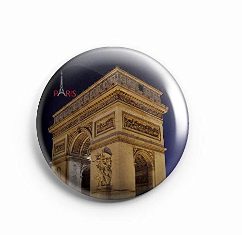 Paris Arc de Triomph Blue R8002032 Regular Size Pin Badge 58mm