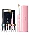 Cepillos De Dientes Electricos, Cepillo Dientes Electrico Sonico con 7 recambios de cabezales,5 Modos de Cepillado,Carga 4 Horas por 30 Días, IPX7 Impermeable Rosa para Fairywill