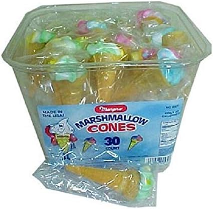 Marpro Yum Yum Marshmallow Cones, 30 Count, 5 Ounce