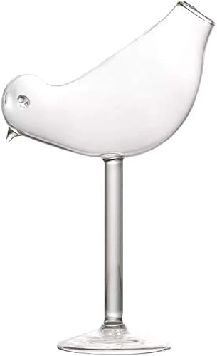 150ml Cocktail Glass Bird Shape Red Wine Goblet Glass Novelty Drink Cup for KTV Bar Night Party 1 Count (Pack of 1)