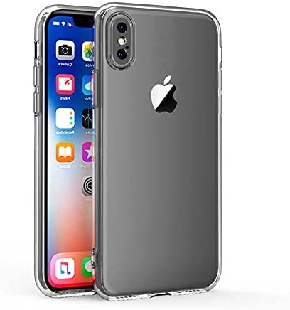 iPhone X/XS Compatible Camera Protected Anti-Shock Ultra Slim TPU Transparent Silicone Case (Transparent, iPhone X/XS)