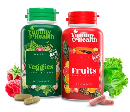 Yummy & Health Fruits & Veggies Capsules – 33+ Whole Superfoods f...