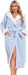 LYCY Robe à capuche en peluche pour femmes, robe à caper douce pour femmes Robe à robe longue chaude pour femmes