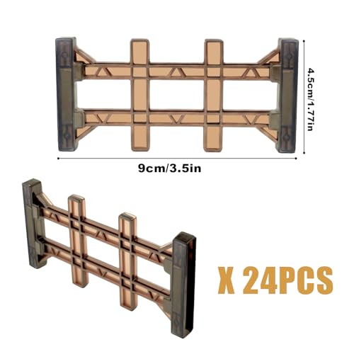 Felicify Magnetische Zaun Spielzeug, 24 Stück Mini Magnetische Zaun Set, Magnet Fechten Zubehör für DIY Bauernhof Pferdekoppel Scheune Szenen, Kreatives Spielzeug für Micro Landschaft Deko