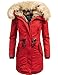 Produktbild Navahoo Damen Wintermantel Winterparka mit Kunst-Fell Kapuze Bombii Rot Gr. XL