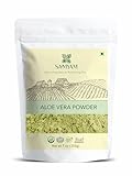 SAMYAM Polvo de hojas de aloe vera (Aloe barbadensis) - Envase de 200 g | Calmante para la piel a base de hojas