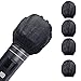 Microphone Cover 200pcs (100 pairs) Microphone Covers Disposable Individually Wrapped Mic Cover For Sanitary Mic Covers Disposable For Mic Microphone Windscreen & Pop Filters Black (200 pack- Black)