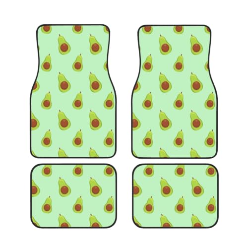 Alfombrillas para coche de aguacate con base antideslizante de neopreno