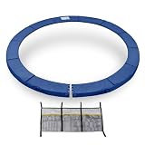 ExacMe Premium Trampoline Pad with Opening, 0.8' Thick Foam, Replacement Safety Spring Cover, Extra Storage Bag, 6181-P (Dark Blue, 15 Foot)