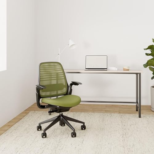 Image of Steelcase Series 1 Ergonomic Office Chair, Carpet Floors, Wasabi